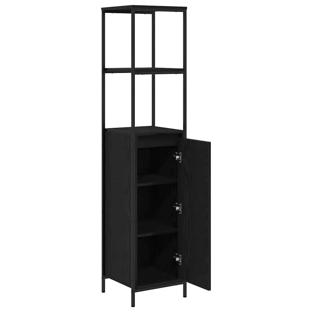 Bathroom Vanity Cabinet Engineered Wood 36x35x165cm Black Oak
