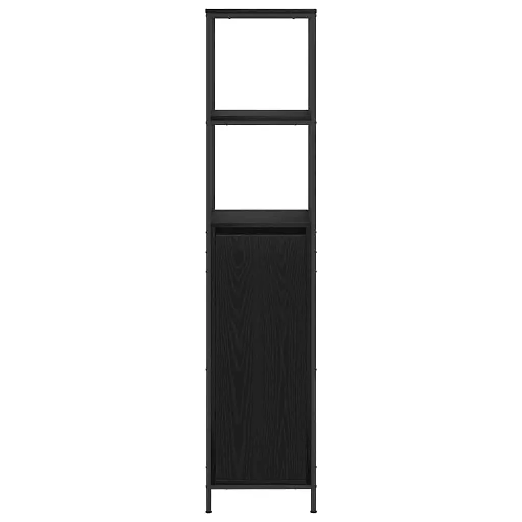 Bathroom Vanity Cabinet Engineered Wood 36x35x165cm Black Oak