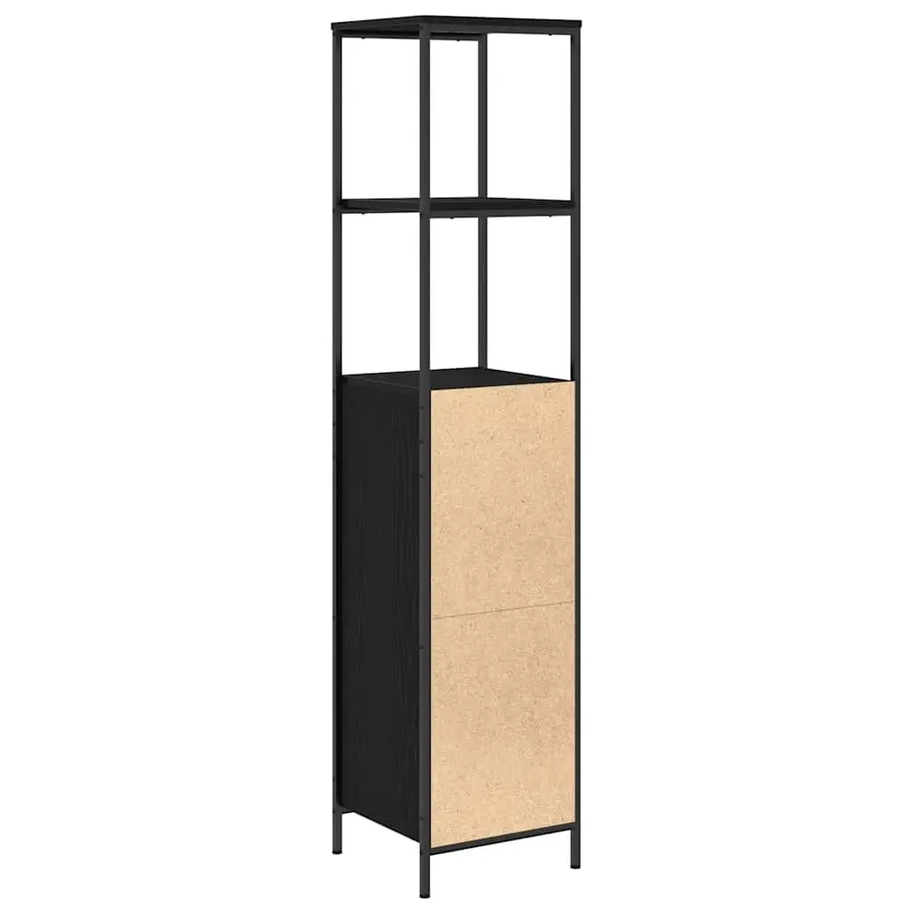 Bathroom Vanity Cabinet Engineered Wood 36x35x165cm Black Oak