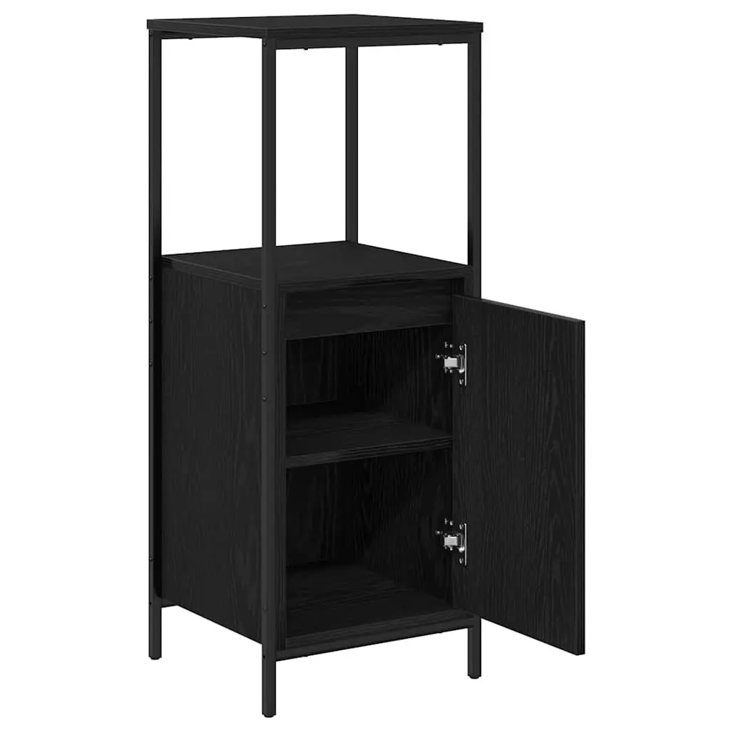 Bathroom Vanity Cabinet with Shelves Storage Organizer Black Oak 36x35x95cm