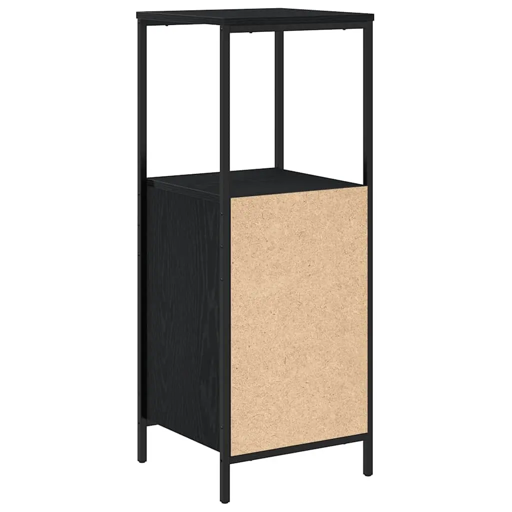 Bathroom Vanity Cabinet with Shelves Storage Organizer Black Oak 36x35x95cm
