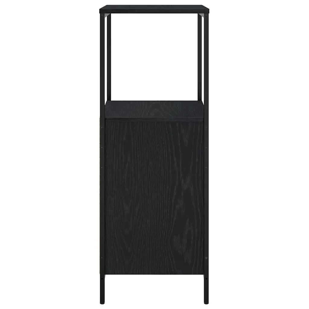 Bathroom Vanity Cabinet with Shelves Storage Organizer Black Oak 36x35x95cm