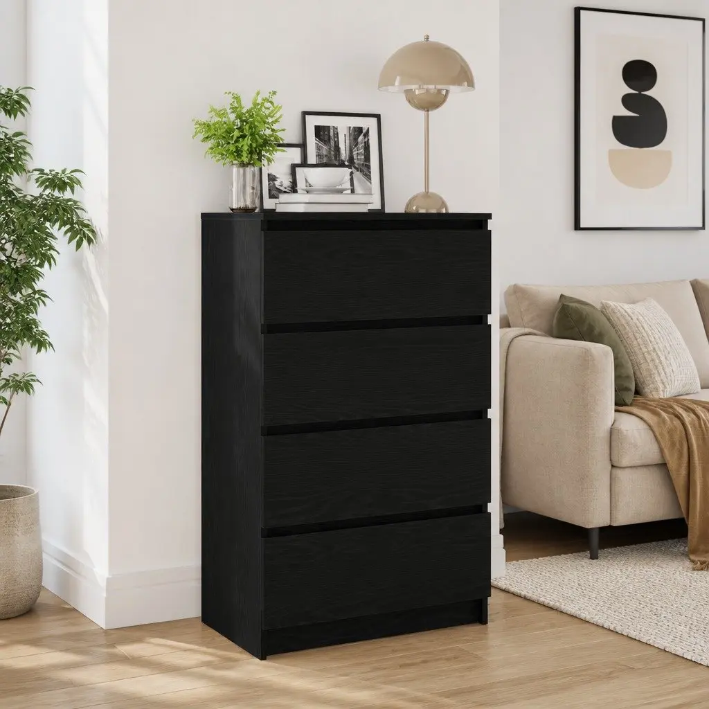 Sideboard Engineered Wood 60x35x98.5cm Black Oak