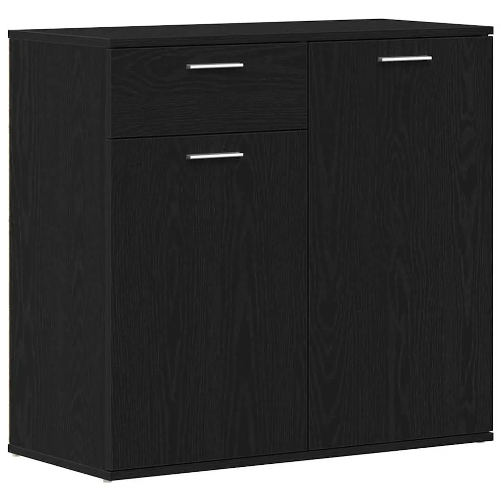 Black Oak Sideboard with Ample Storage 80x36x75cm
