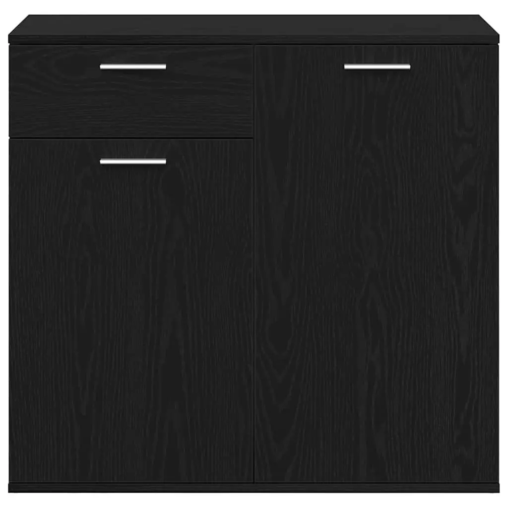 Black Oak Sideboard with Ample Storage 80x36x75cm