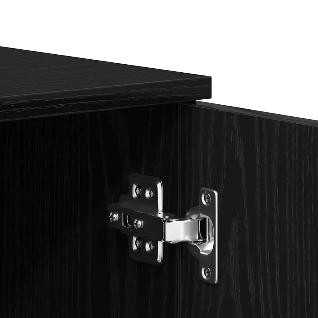 Black Oak Sideboard with Ample Storage 80x36x75cm