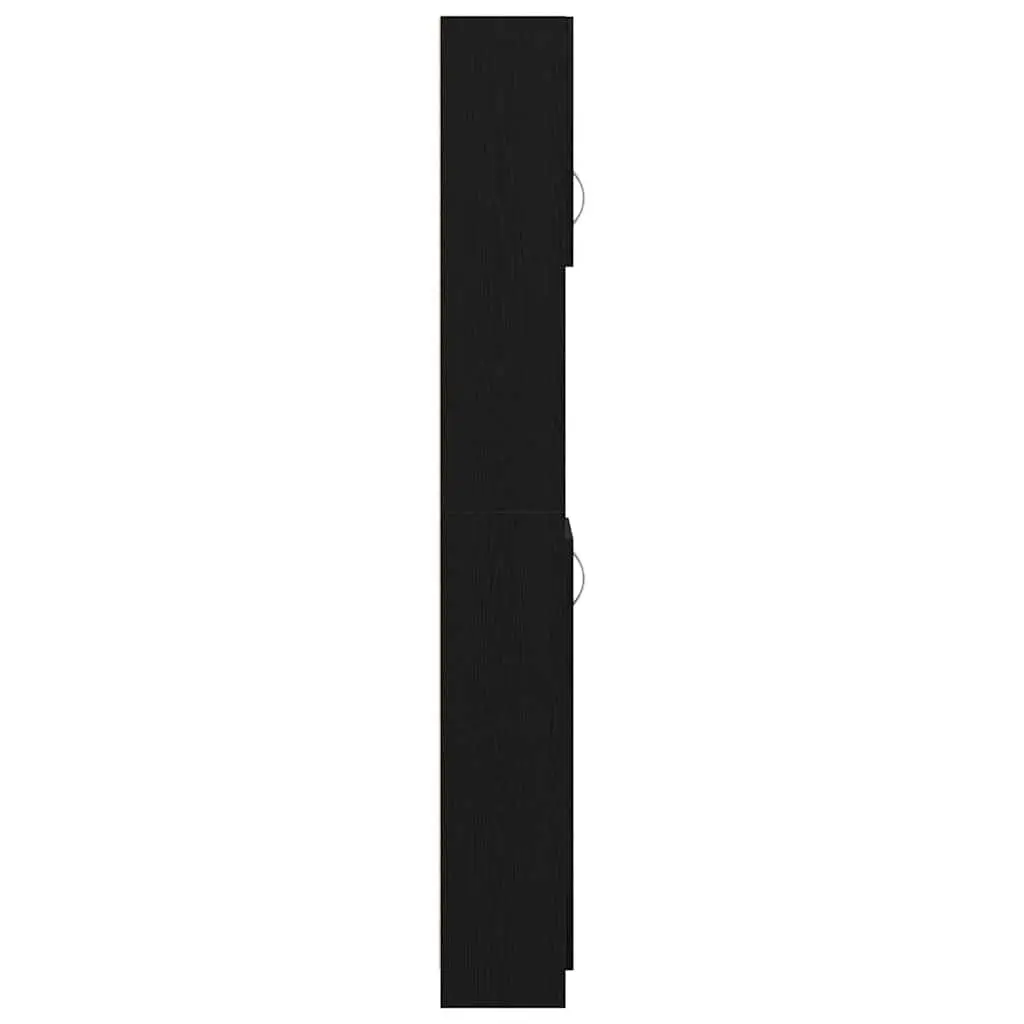 Bathroom Cabinet Engineered Wood 32x25.5x190 cm Black