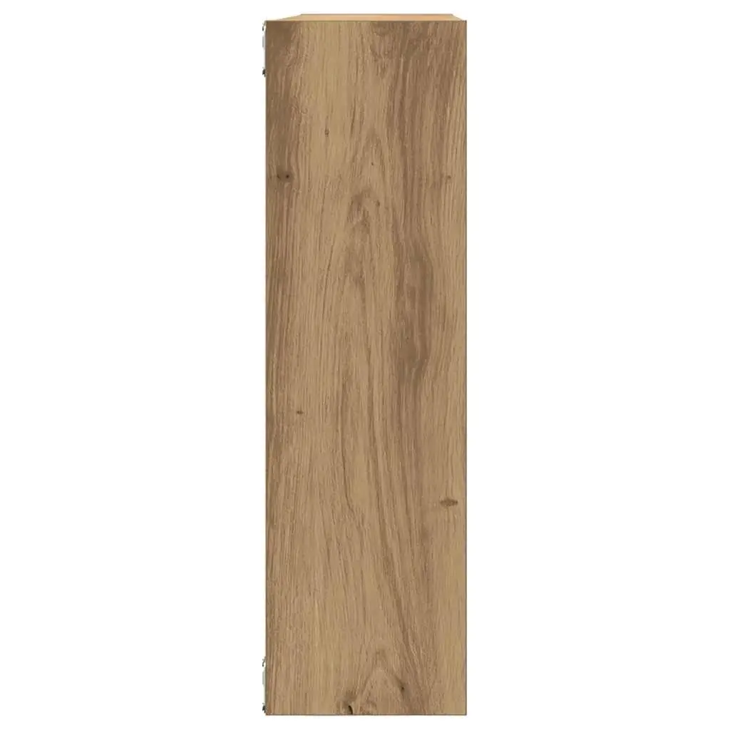 Brown Wall Shelf with Solid Acacia Wood Construction