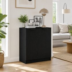 Modern Black Oak Sideboard for Elegant Dining and Living Spaces