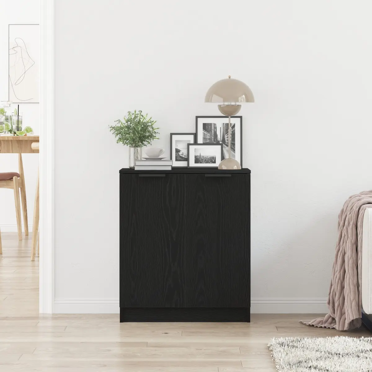 Sideboard Engineered Wood 60x30x70cm Black