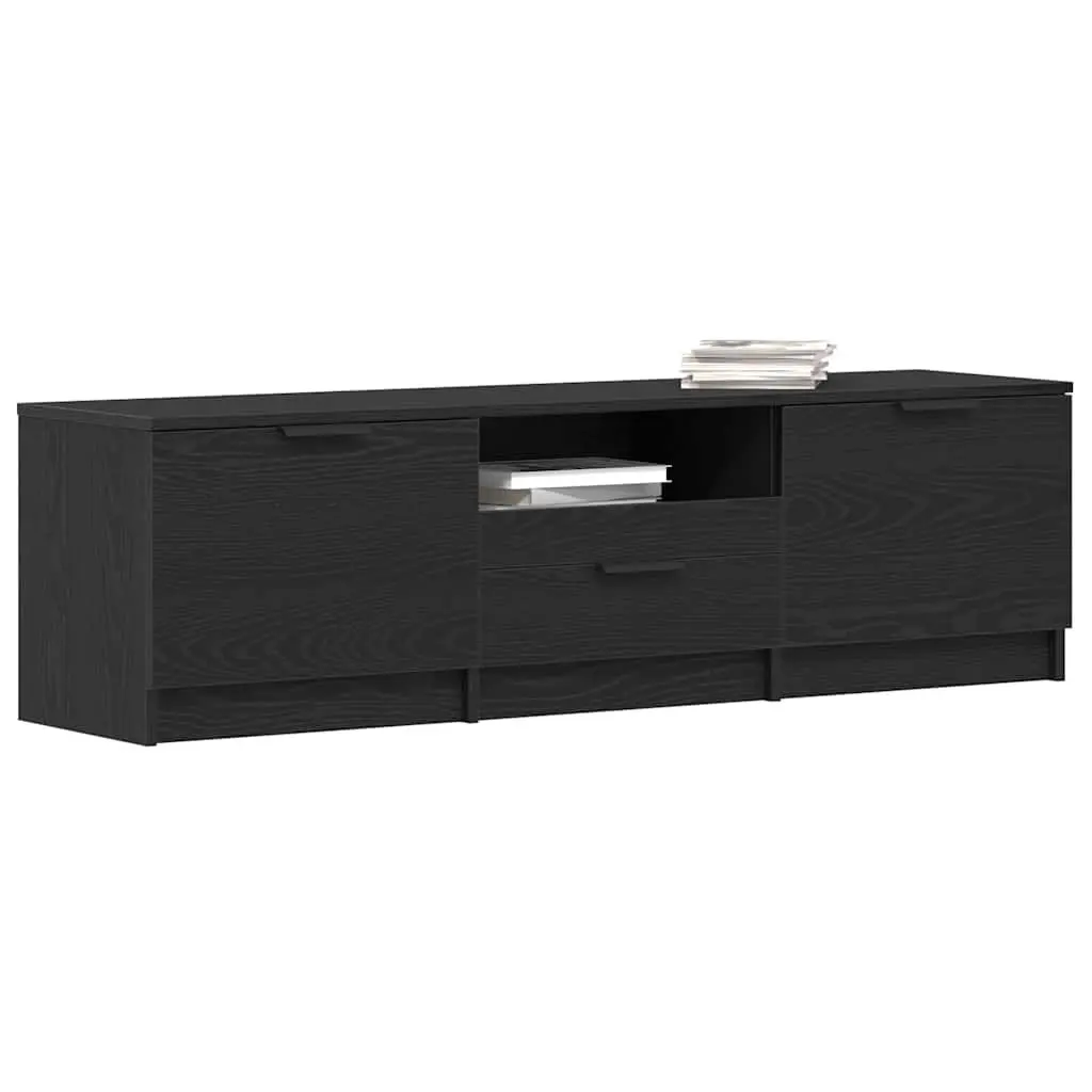 TV Cabinet Engineered Wood 140cm Black