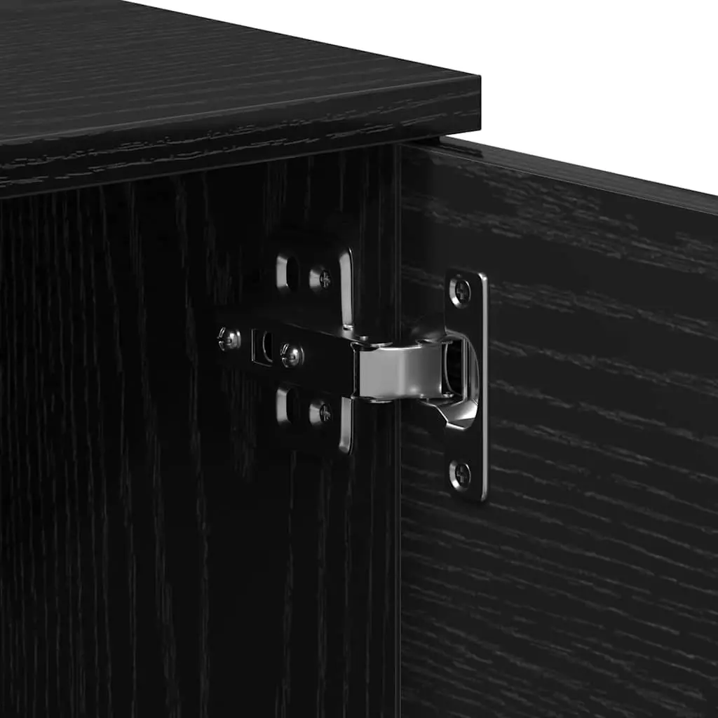 TV Cabinet Engineered Wood 140cm Black