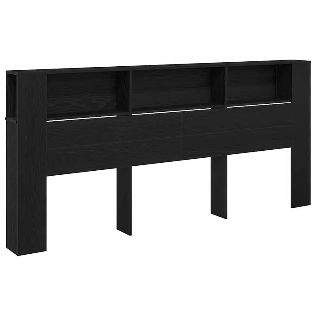 Wall-Mounted Headboard Cabinet with Storage Shelf