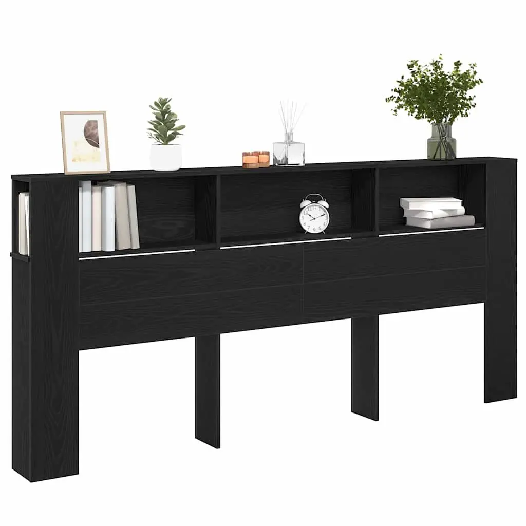Wall-Mounted Headboard Cabinet with Storage Shelf