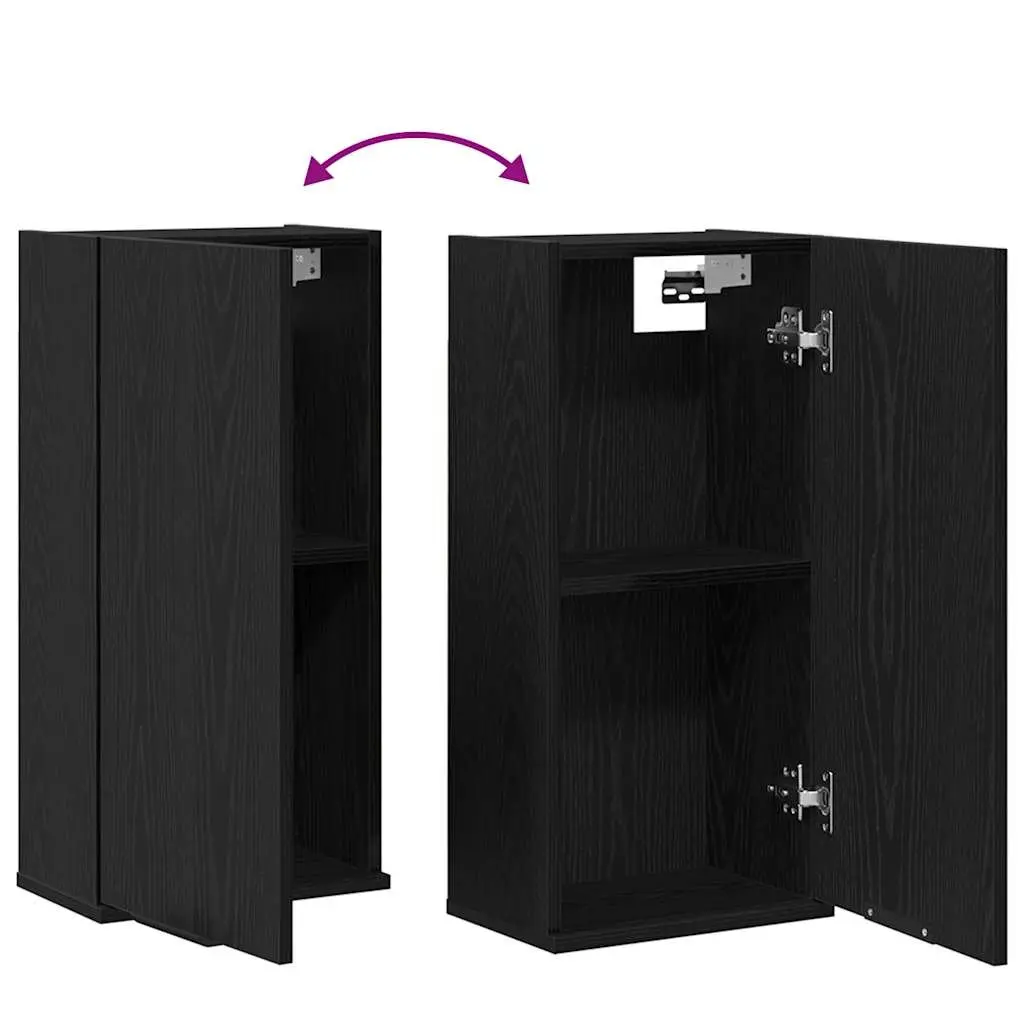 Wall-mounted Bathroom Cabinet in Black Oak