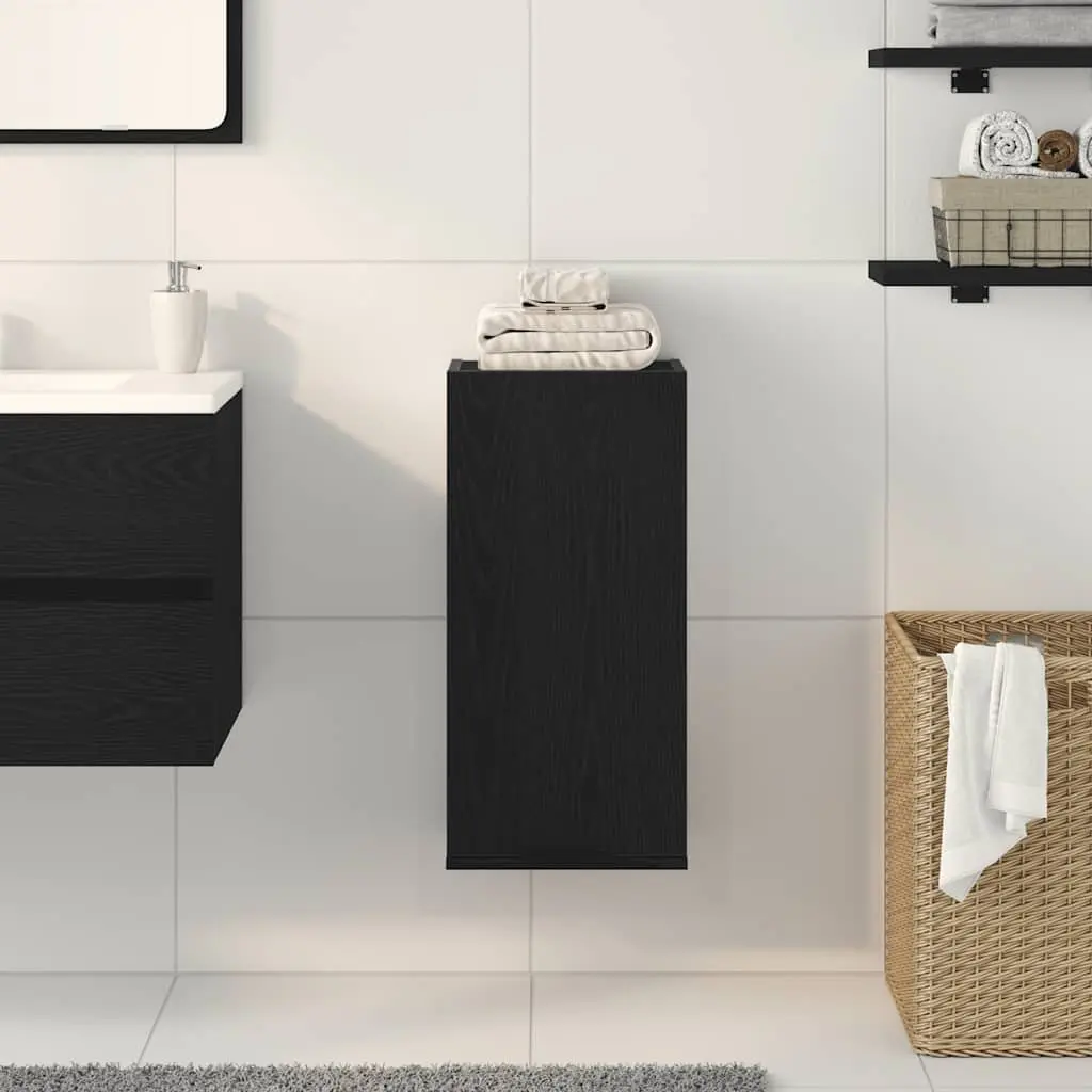 Wall-mounted Bathroom Cabinet in Black Oak