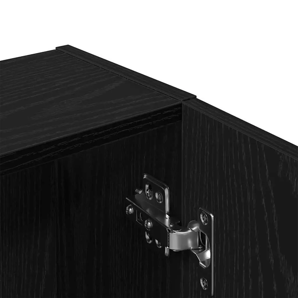 Wall-mounted Bathroom Cabinet in Black Oak