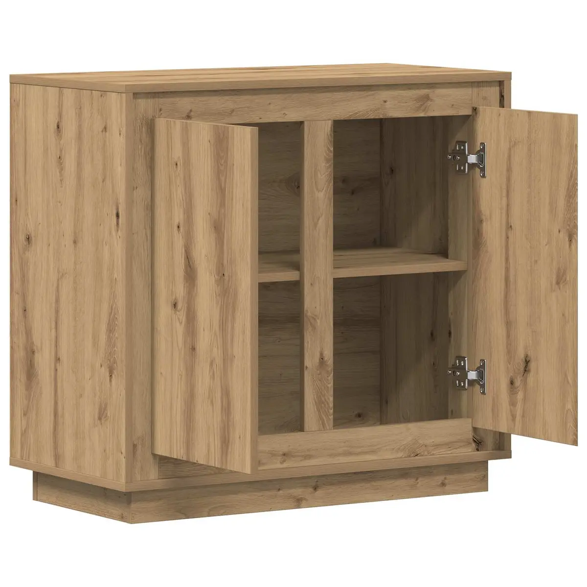 Brown Engineered Wood Buffet Cabinet for Storage