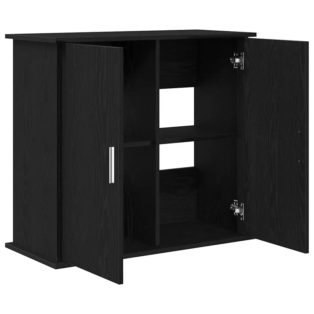 Black Oak Aquarium Stand with Storage Cabinet