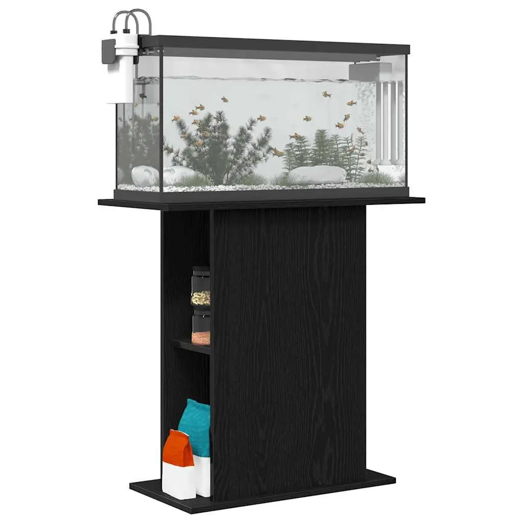 Engineered Black Oak Aquarium Stand for Fish Tanks