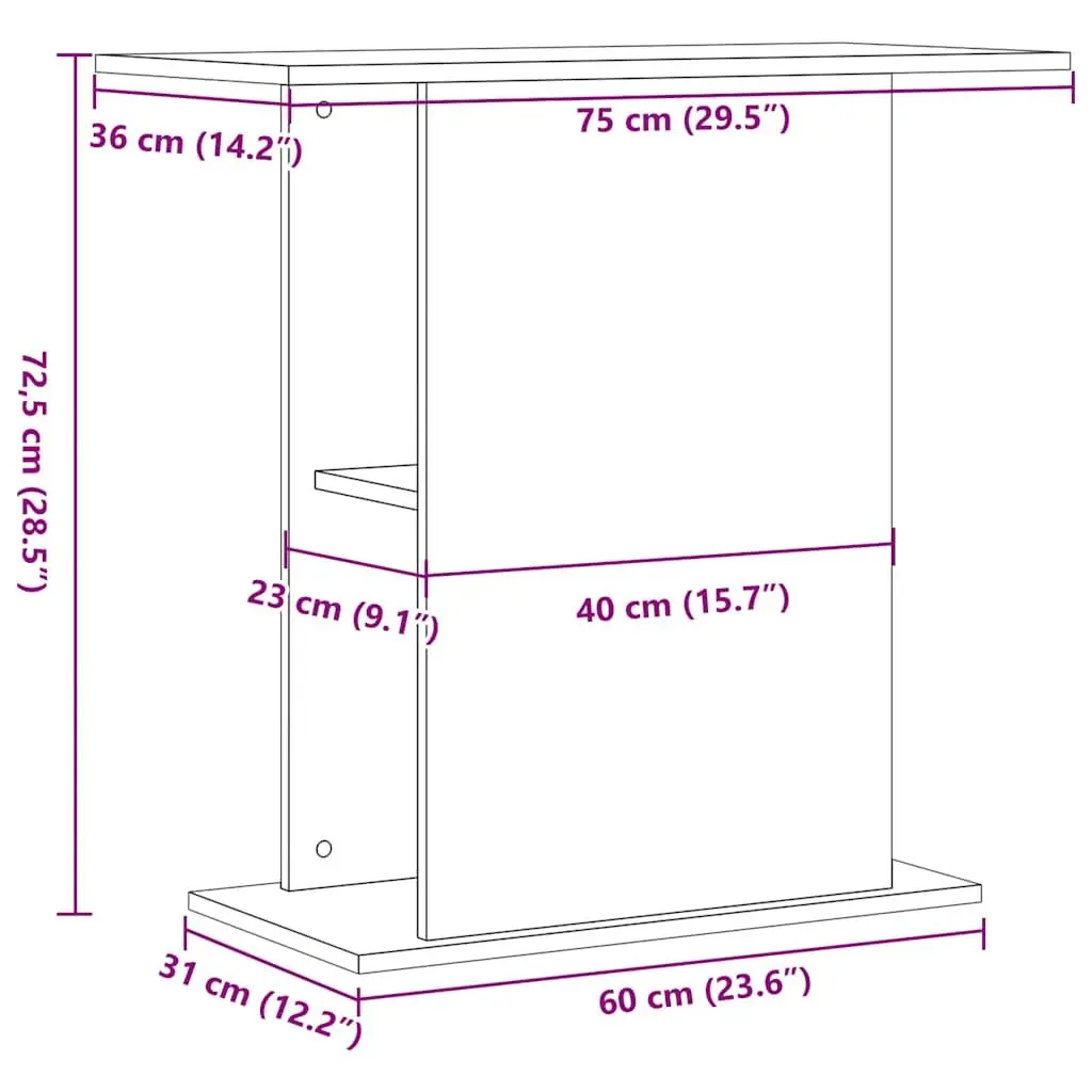 Engineered Black Oak Aquarium Stand for Fish Tanks