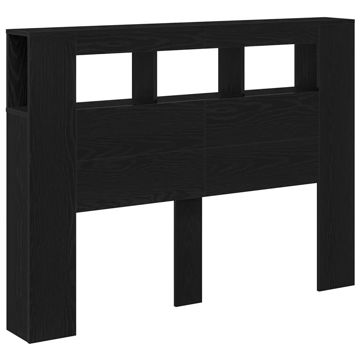 Multicolour LED Headboard with Storage in Black