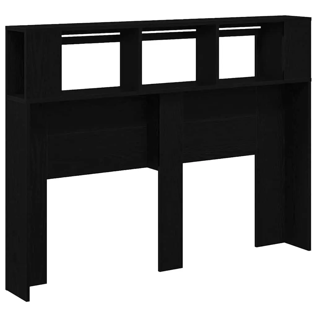 Multicolour LED Headboard with Storage in Black