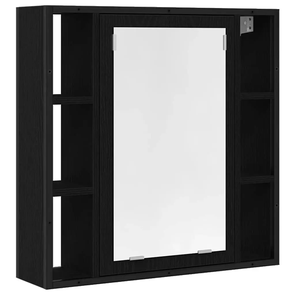 Bathroom Cabinet Engineered Wood 60x16x60cm Black