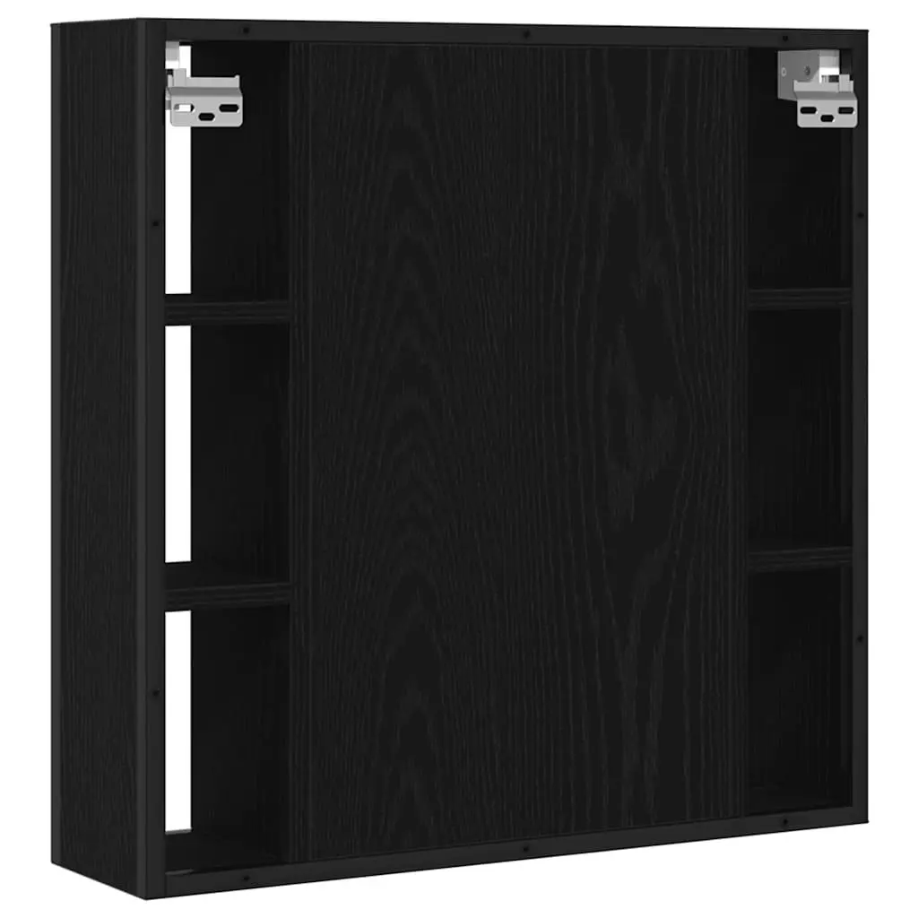 Bathroom Cabinet Engineered Wood 60x16x60cm Black
