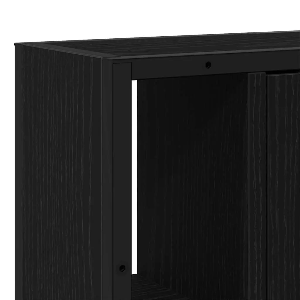 Bathroom Cabinet Engineered Wood 60x16x60cm Black