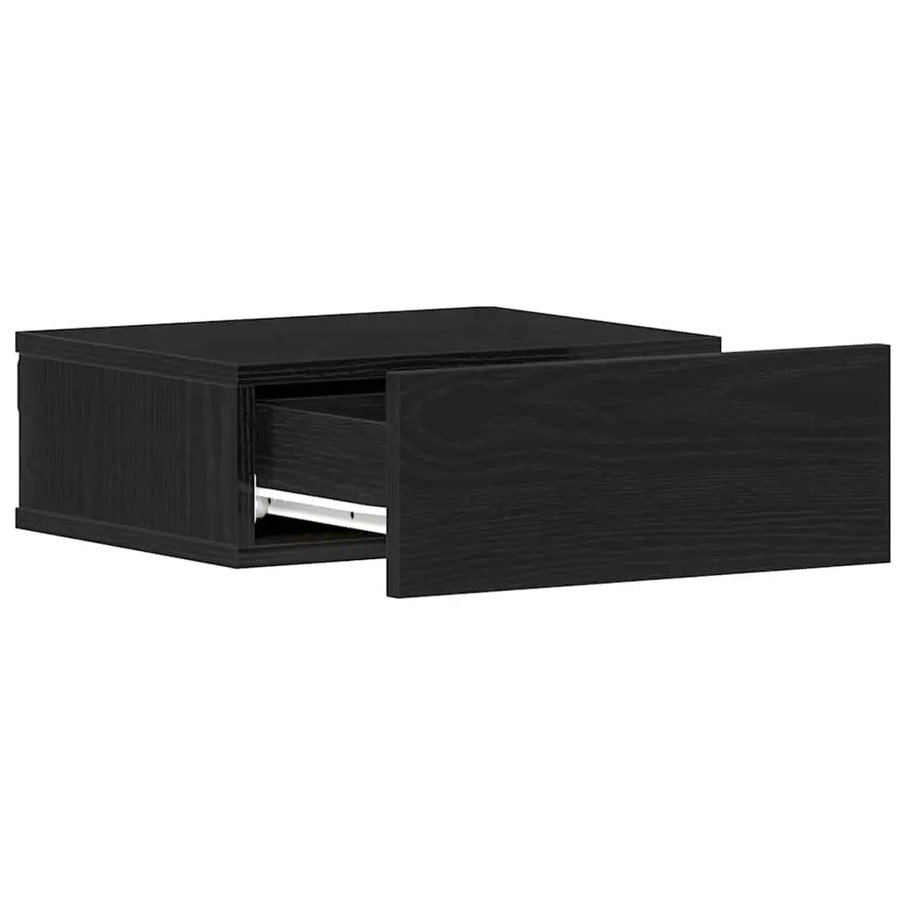 Wall-Mounted Nightstand Storage Cabinet in Brown