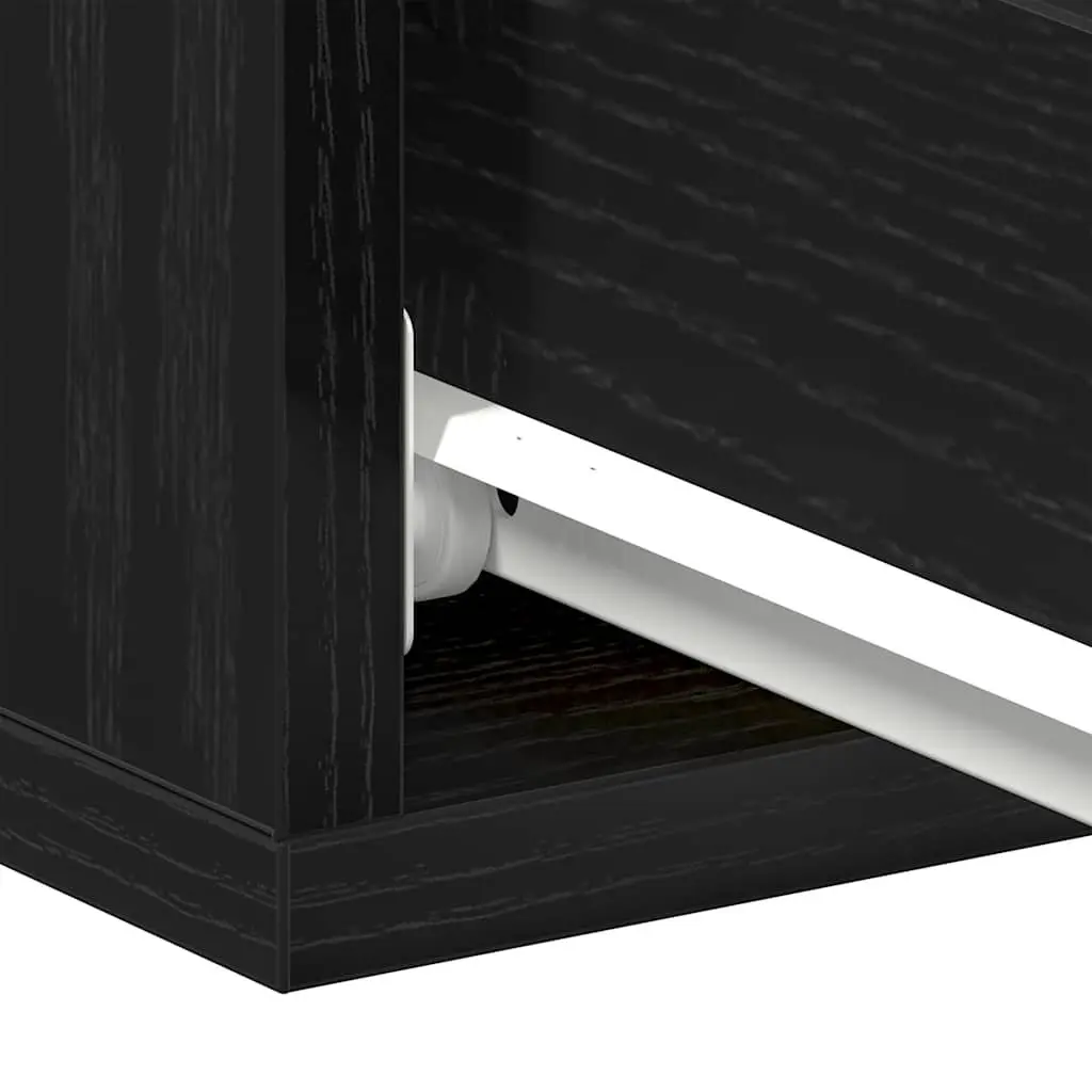 Wall-Mounted Nightstand Storage Cabinet in Brown