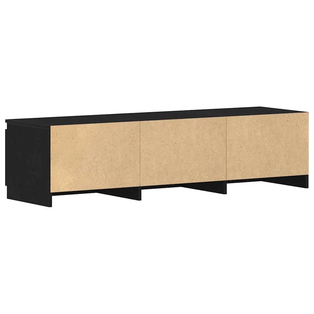 TV Cabinet Black Oak 140x40x36cm Engineered Wood Living Room Storage Unit