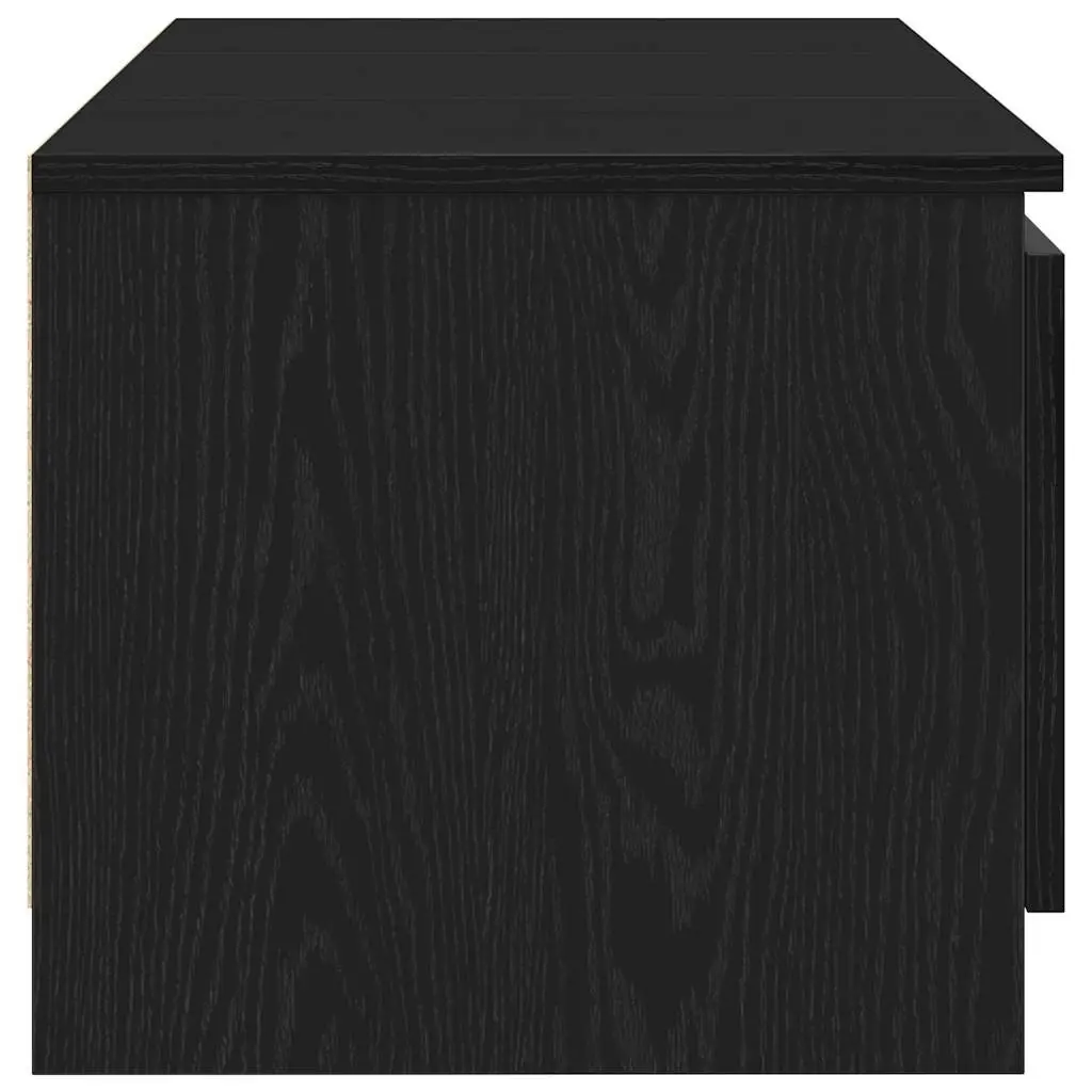 TV Cabinet Black Oak 140x40x36cm Engineered Wood Living Room Storage Unit