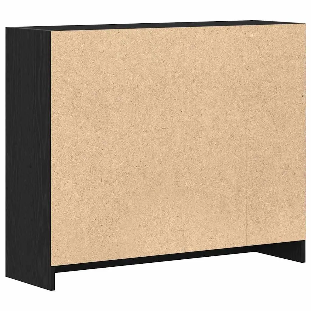 Sideboard Engineered Wood 91x28x75 cm Black Oak