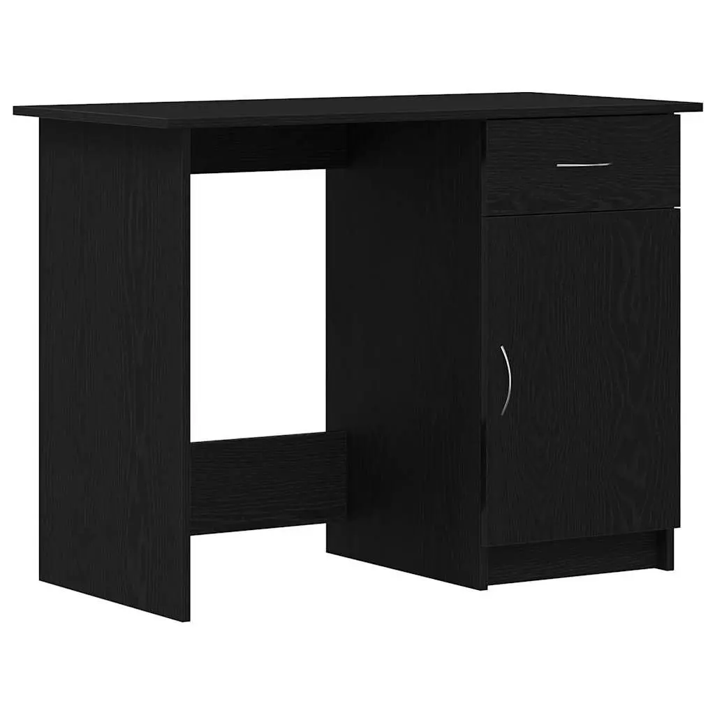 Engineered Wood Desk 100x50x76cm Black Modern Home Office