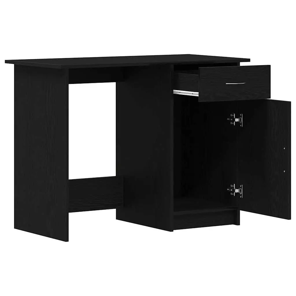 Engineered Wood Desk 100x50x76cm Black Modern Home Office