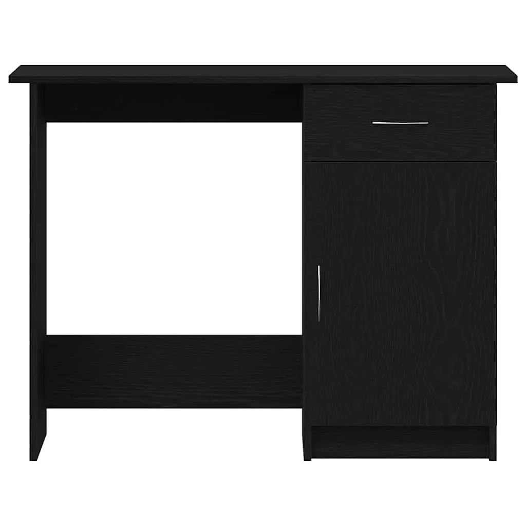 Engineered Wood Desk 100x50x76cm Black Modern Home Office