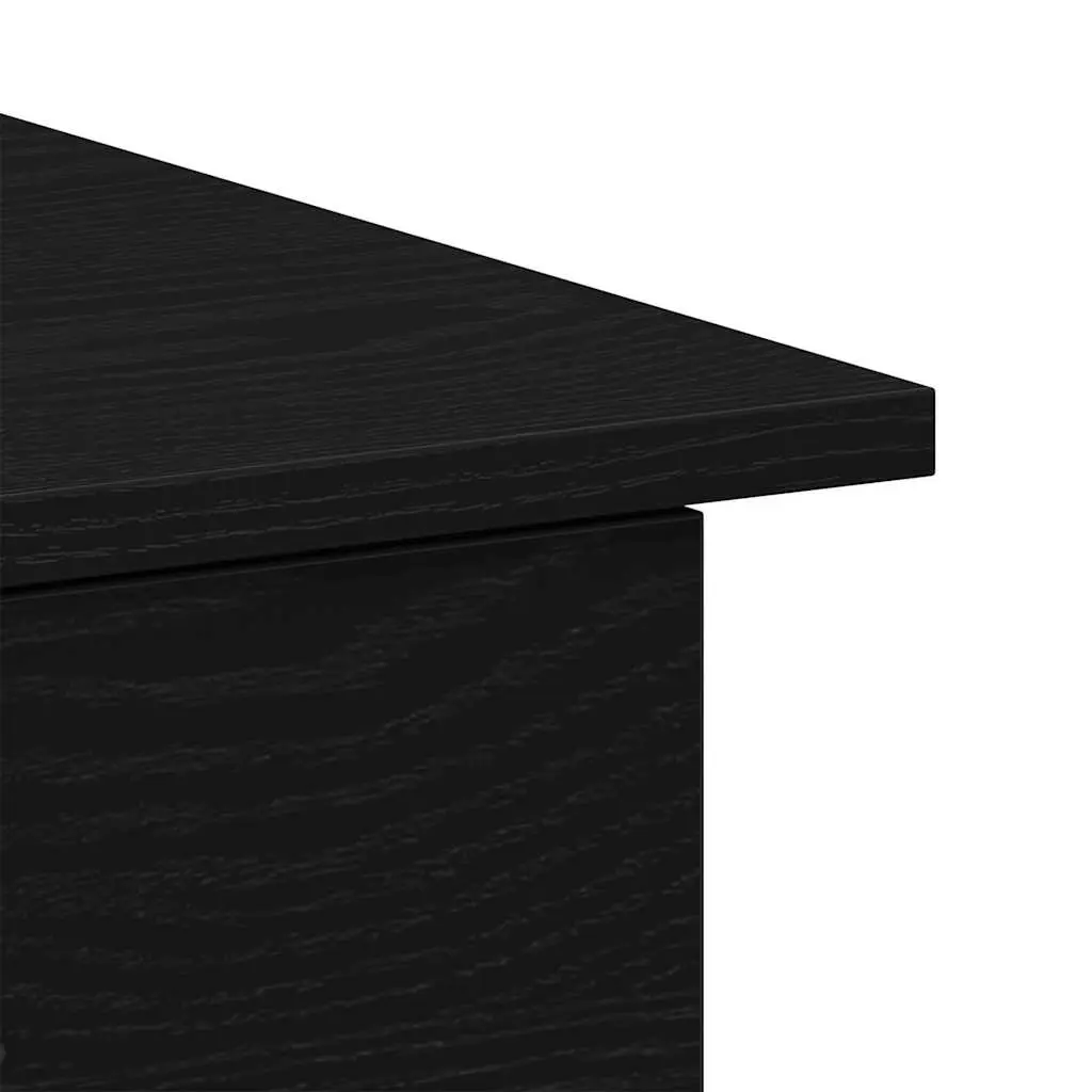 Engineered Wood Desk 100x50x76cm Black Modern Home Office
