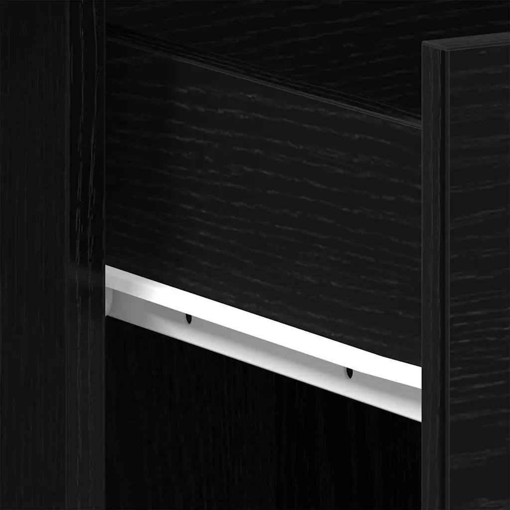 Engineered Wood Desk 100x50x76cm Black Modern Home Office