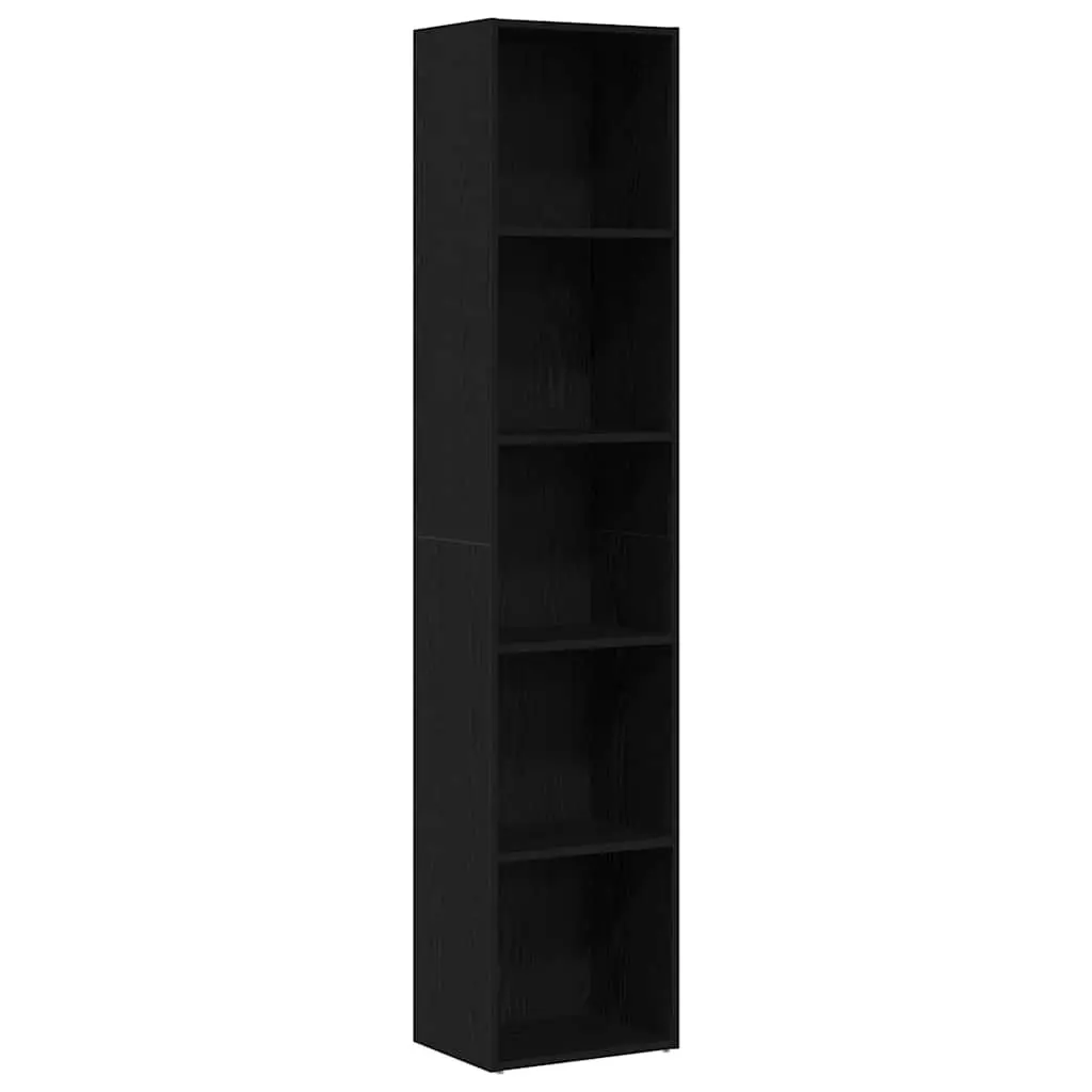 Black Oak Book Cabinet 40x30x189 cm