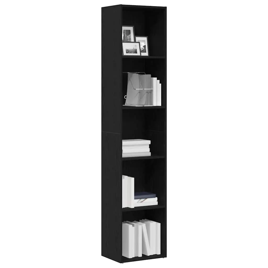 Black Oak Book Cabinet 40x30x189 cm