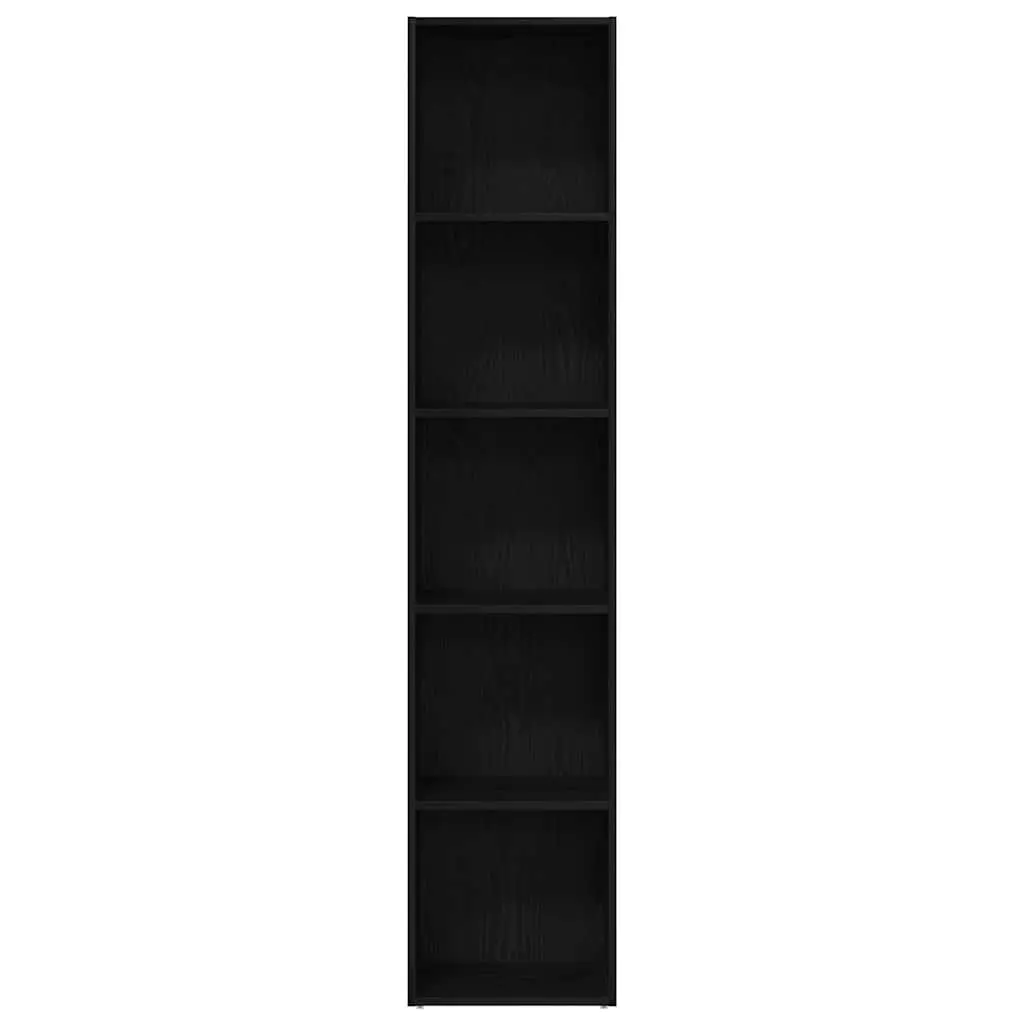 Black Oak Book Cabinet 40x30x189 cm
