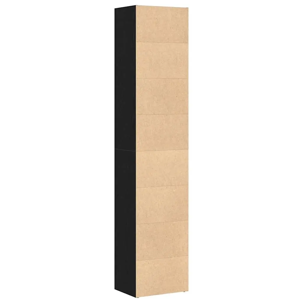 Black Oak Book Cabinet 40x30x189 cm