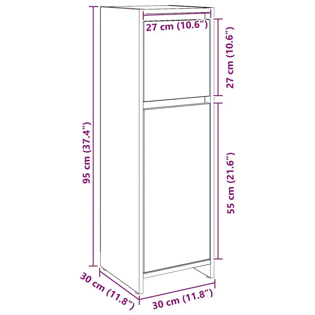 Black Oak Bathroom Vanity Cabinet with Storage