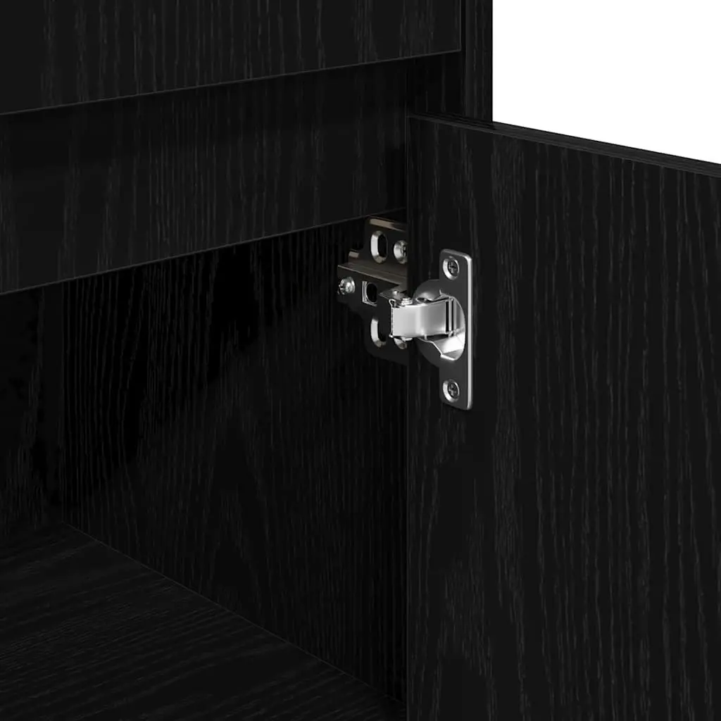 Black Oak Bathroom Vanity Cabinet with Storage