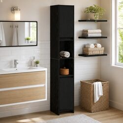 Black Oak Bathroom Vanity Cabinet – 30x30x183.5cm