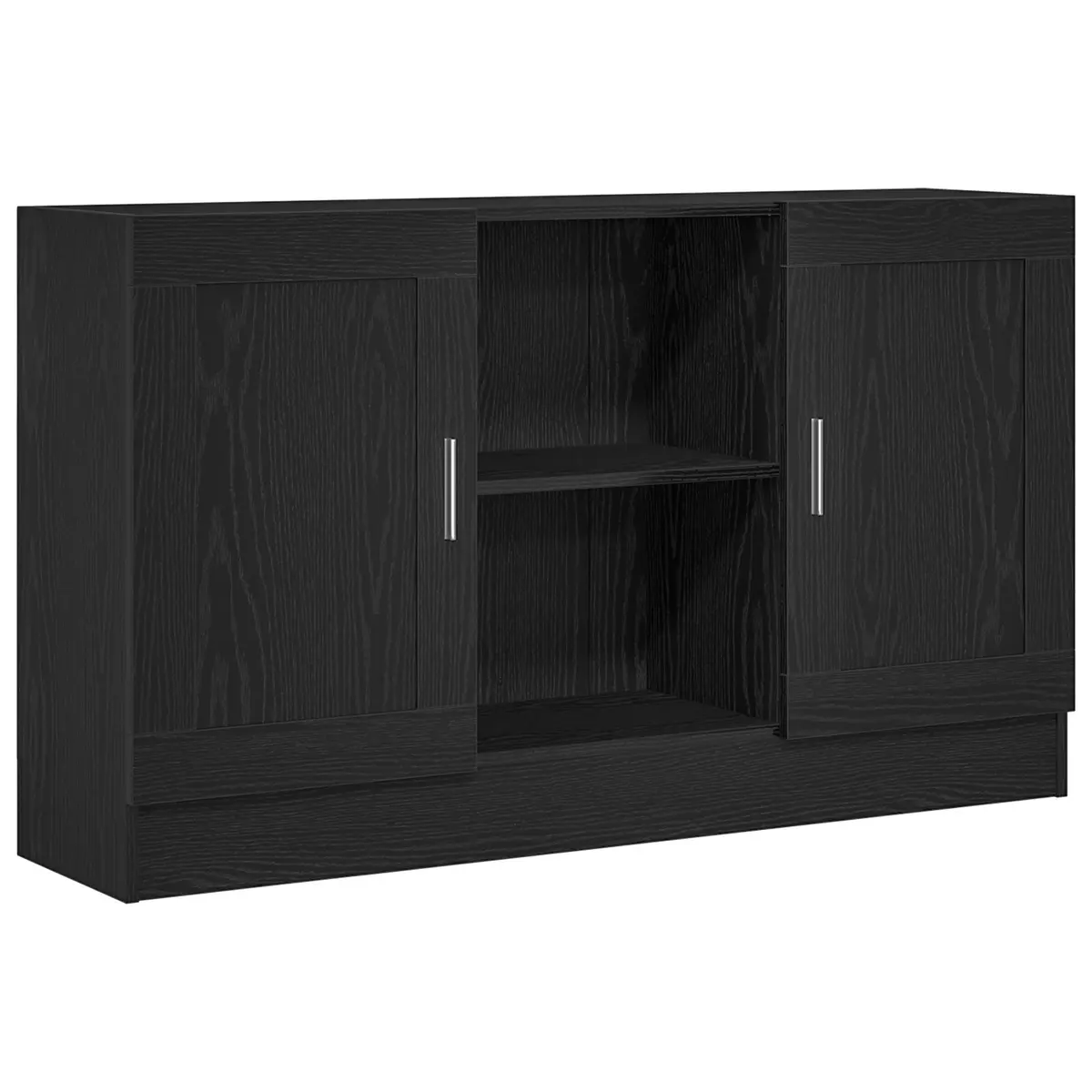 Black Oak Storage Cabinet 120x30.5x70cm