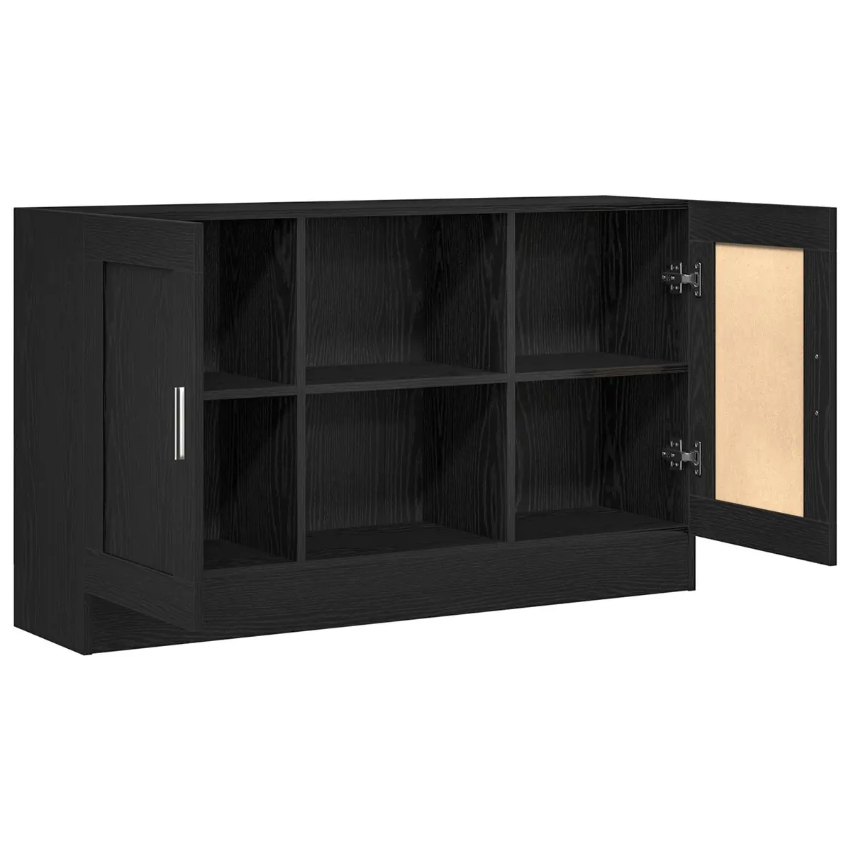 Black Oak Storage Cabinet 120x30.5x70cm