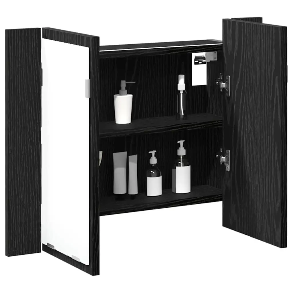 Wall-Mounted Bathroom Mirror Cabinet with LED Lighting